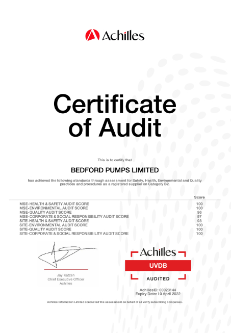 Certificate Of Audit